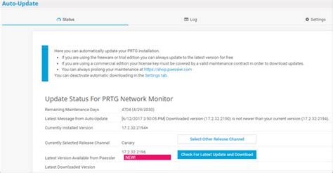 Auto-Update PRTG Manual