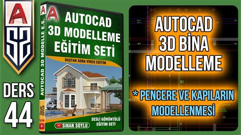 AutoCAD 3D Pencere Modelleme YouTube.