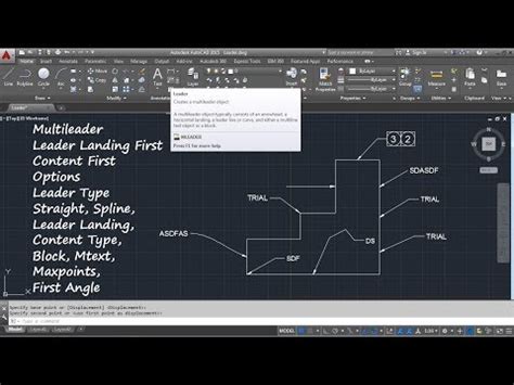 AutoCAD Arrow with Text AutoCAD Leader Command Tutorial Complete