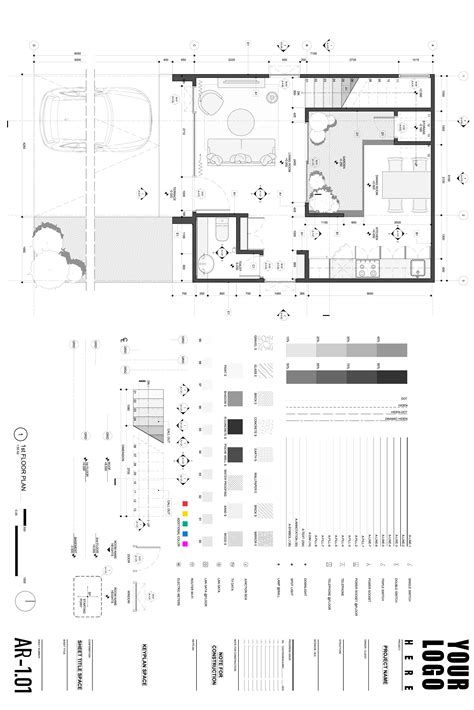AutoCAD Template Architecture Drawing Architecture drawing plan
