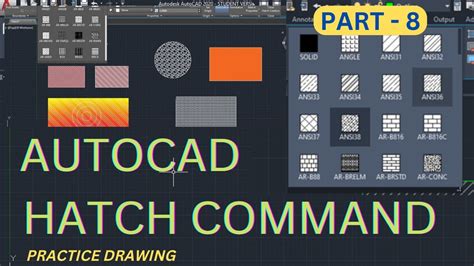 AutoCAD Tutorial: How to use Hatch Command - YouTube