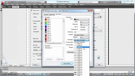AutoCad 10 more advanced plotting with page setup and plot styles