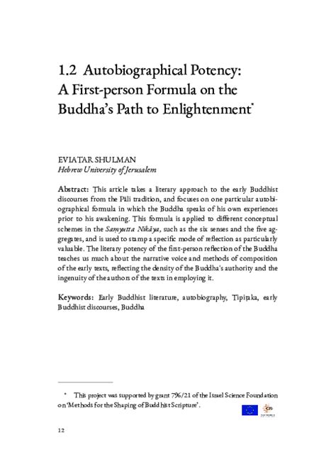 Autobiographical Story Cycles As a Vehicle for Enlightenment