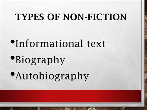 Autobiography of brook informational text