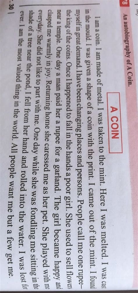 Autobiography of coin in 1500 words