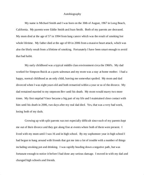 Autobiography pdf example
