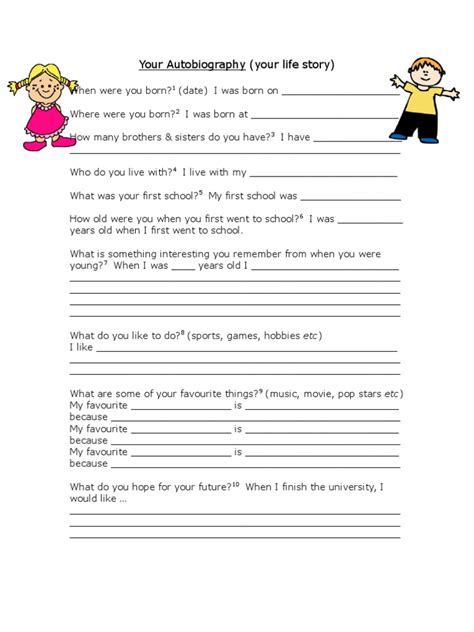 Autobiography questions pdf