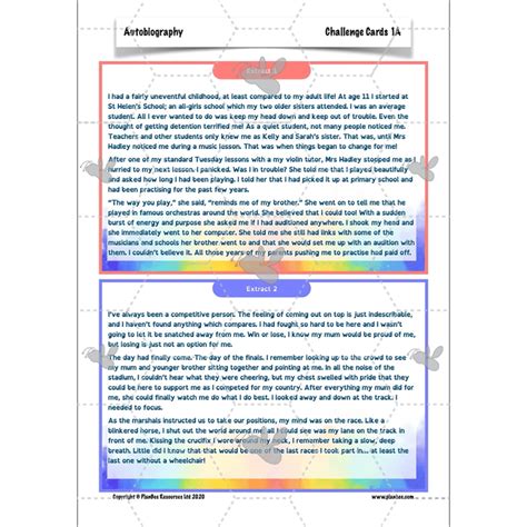 Autobiography sample ks2