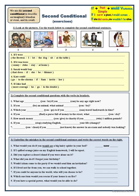 Autobiography sentence starters for second conditional exercises