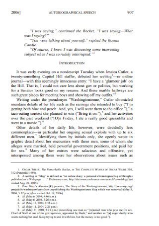 Autobiography speeches examples