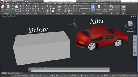 Autocad for car design.  Learn to create your own car design in AutoCAD usin...