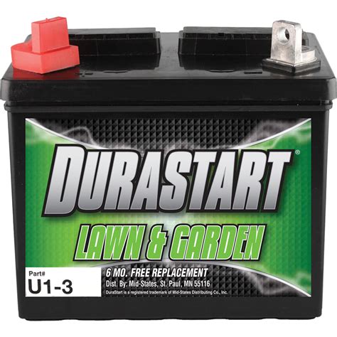ADD TO CART. $52.99. + $10.00 Refundable Core. $62.99. DieHard Lawn & Garden Silver Battery: U1 Group Size, 230 CCA, 285 CA, 30 Minute Reserve Capacity, Reliable Starting Power. Part # U1-2. Excluded from discounts. (167 reviews) 3 mo free replacement..