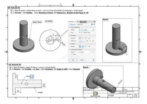 Autodesk Inventor 2021 Tutorial E17 3D Modeling Practice 1 YouTube