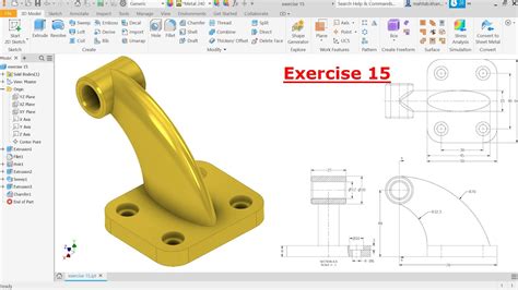 Autodesk Inventor 2021 Tutorial For Beginners Exercise 15 YouTube