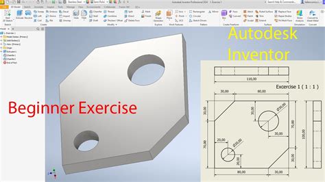Autodesk Inventor Tutorial For Beginners Exercise 6 YouTube