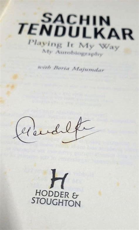Autograph Sachin Tendulkar Book