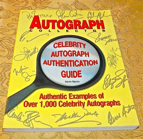 Download Autograph Collector Celebrity Autograph Authentication Guide Authentic Examples Of Over 1000 Celebrity Autographs By Odyssey Publications