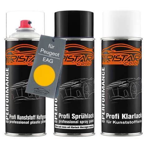 Autolack Spraydosen Set für Kunststoff für Peugeot EZA Gris