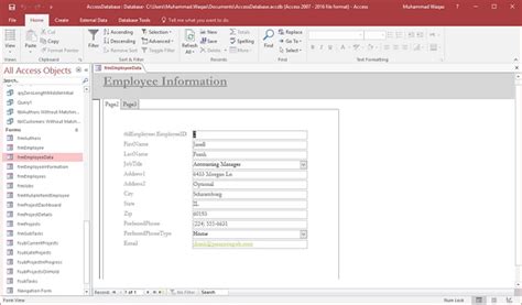 Automate applications with macros in Access 2007 Database Solutions