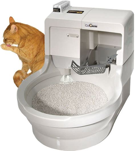 Automated litter box. Automated scooping with countless cleaning options. The self cleaning litter box is WiFi enabled. Uses less litter per cycle and can go up to 15 days without changing litter. Removes odor itself through an automatic system after 30 minutes. Scoopmate's litter box is ideal for upto 3 cats. A whisper quiet operation when disposing off waste. 