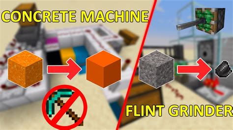 Automatic Concrete Machine and Flint Grinder for Minecraft 1.