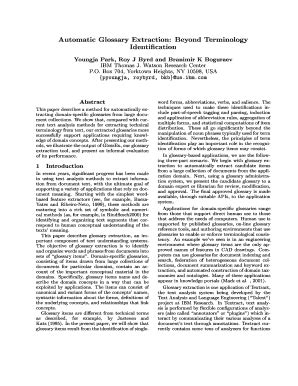 Automatic Glossary Extraction Beyond Terminology Ibm Research
