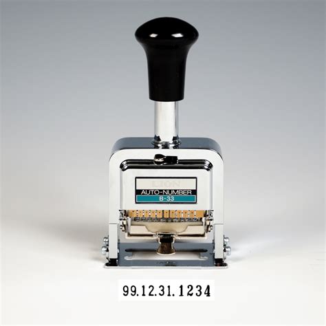 Automatic Numbering and Dating Machine, Date stamp
