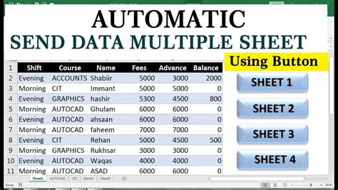 Automatic Transfer of Data From One Excel Sheet another Excel Sheet on