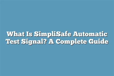 Automatic test signal received simplisafe. Now it’s easier than ever to check on your Wireless Outdoor Cameras and Smart Alarm Wireless Indoor Cameras!In the Cameras section of the SimpliSafe® app, you will now see a WiFi signal strength indicator for every camera, which can tell you if you need to troubleshoot the connection between your camera, and your WiFi router or … 