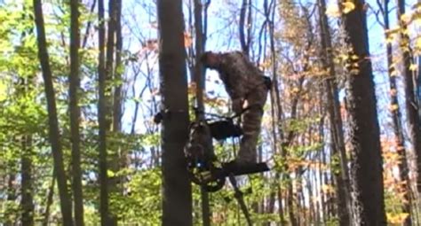 Automatic tree climber.  Check out this motorized treestand called the TreeRi...