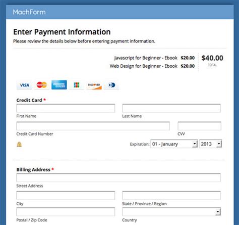 Automatically fill in credit card data on Web forms