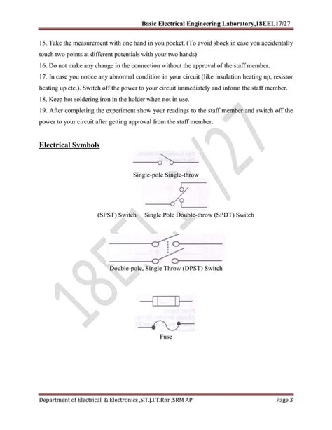 Automobile Electrical Lab Manual
