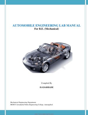 Automobile engineering diploma in mechanical engineering lap manual. - El numero en la educacion preescolar.