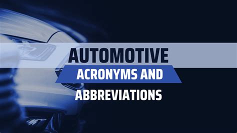 Automotive Acronyms -- a Complete Source in Alphabetical …