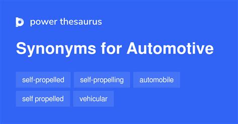 Automotive Synonyms & Antonyms Synonyms.com