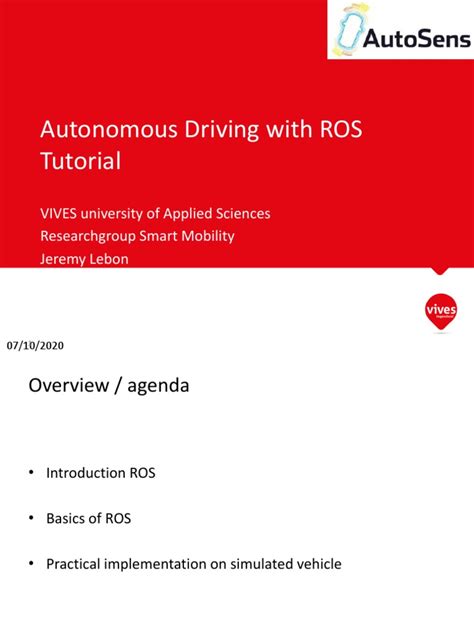 Autonomous driving tutorial.  Some content may require membership in our free NVIDIA Dev...