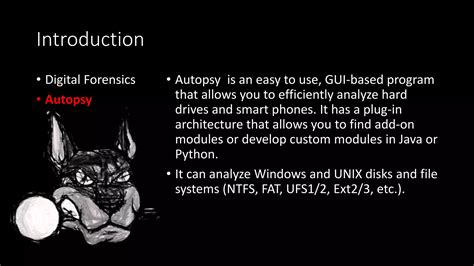 Autopsy hostname.  The program allows the images to be analyzed by browsing files,...