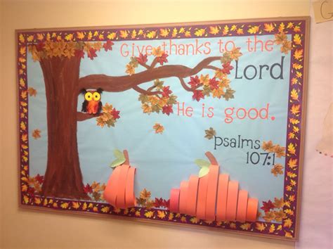 Autumn bulletin boards for church. Welcome to our Patch, Fall Bulletin Board Kit, EDITABLE Rainbow Name Labels, Digital Download. (199) $3.75. $5.00 (25% off) Owl Bulletin Board Kit - Cute Owl Theme for your Classroom Door Display or Bulletin Board Ideas. Great for classroom library display. (298) 