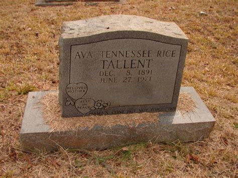 Ava Tennesse Rice Tallent (1891-1971) - Find a Grave Memorial