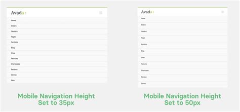 Avada mobile menu height.  You must decide at what size browser your navig...