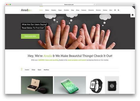 Avada template WordPress by ThemeFusion