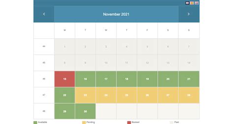 Availability Calendar PHP Availability Calendar Script PHPJabbers