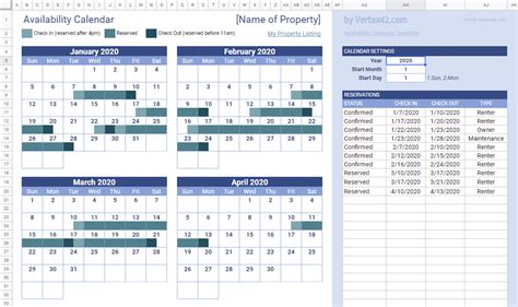 Availability Schedule Template DocTemplates