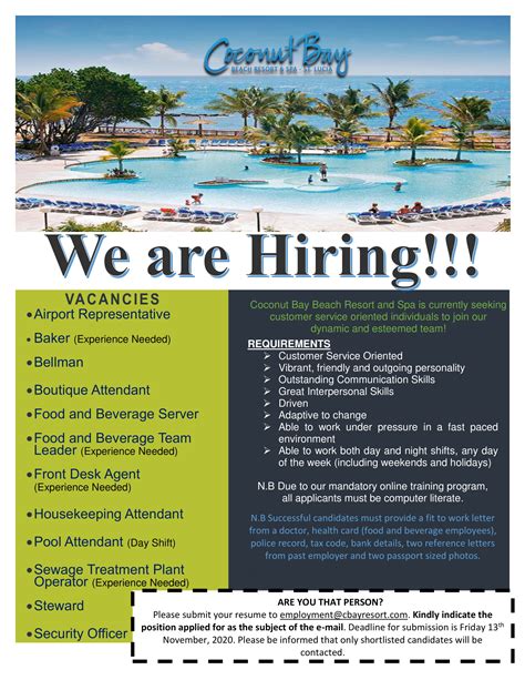 Available Jobs In St Lucia Now Hiring - CareHealthJobs