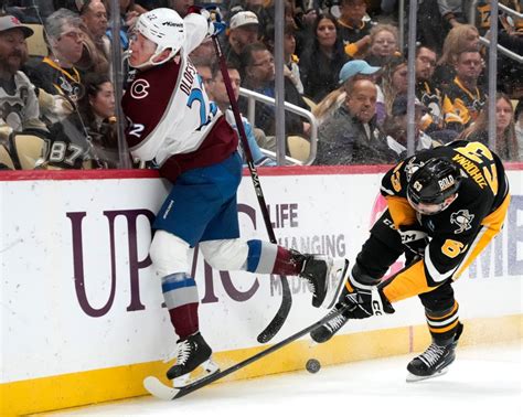 Avalanche’s perfect start ends with a dud against Sidney Crosby, Penguins