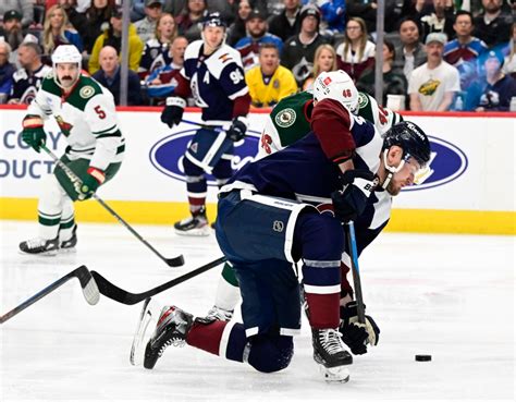 Avalanche burned by costly mistakes, overruled too-many-men call in 4-2 loss to Minnesota Wild with first place on the line
