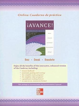 Avance intermediate spanish 2nd lab manual edition. - An elementary guide to reliability fourth edition.