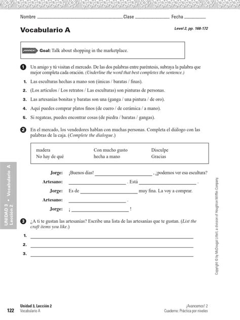 Avancemos 2 workbook answers pdf.  Its What is Avancemos 2 Cuaderno Practic...