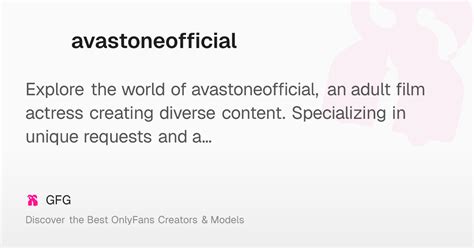 💦 (SEX) Avastoneofficial Leaked