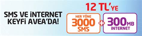 Avea sms ve internet. 